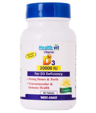 HEALTHVIT VITAMIN D3 20000IU TABLET