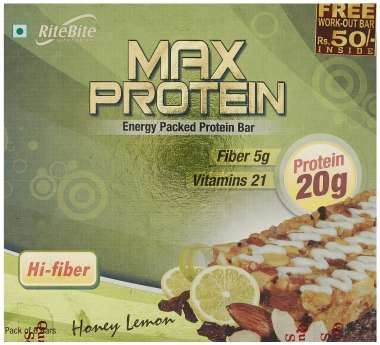 RITEBITE MAX PROTEIN BAR HONEY LEMON