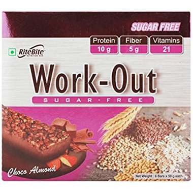 RITEBITE WORK-OUT SUGAR FREE BAR CHOCO ALMOND