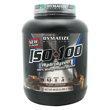 DYMATIZE ISO-100 HYDROLIZED 100% WHEY PROTEIN ISLOATE FUDGE BROWNIE