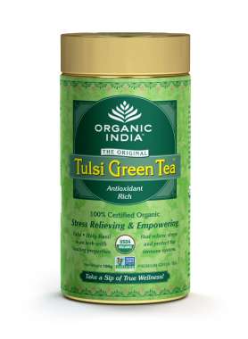 ORGANIC INDIA TULSI GREEN TEA TIN