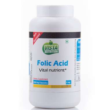 VISTA NUTRITION FOLIC ACID 2MG CAPSULE