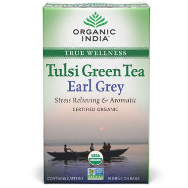 ORGANIC INDIA TULSI GREEN TEA EARL GREY