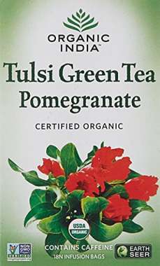 ORGANIC INDIA TULSI GREEN TEA POMEGRANETE