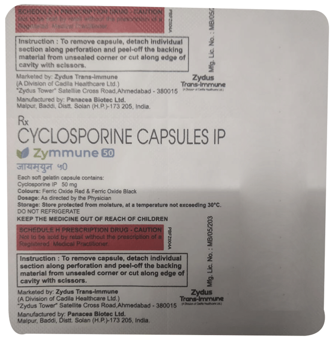 Zymmune 50mg Capsule