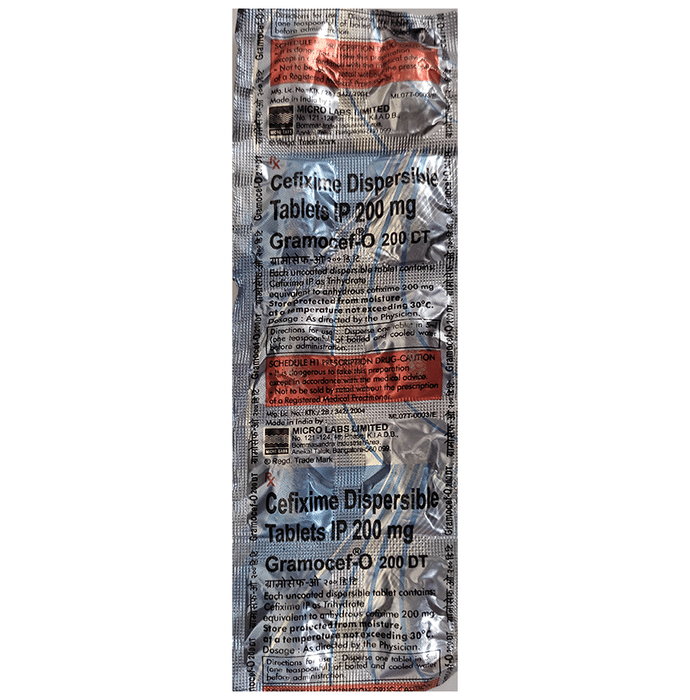 Gramocef-O 200mg Tablet DT
