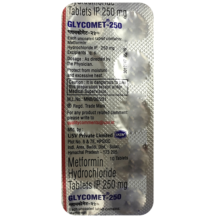 Glycomet 250 Tablet