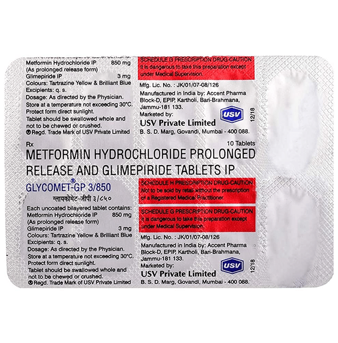 Glycomet-GP 3/850 Tablet PR