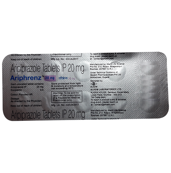 Ariphrenz 20mg Tablet