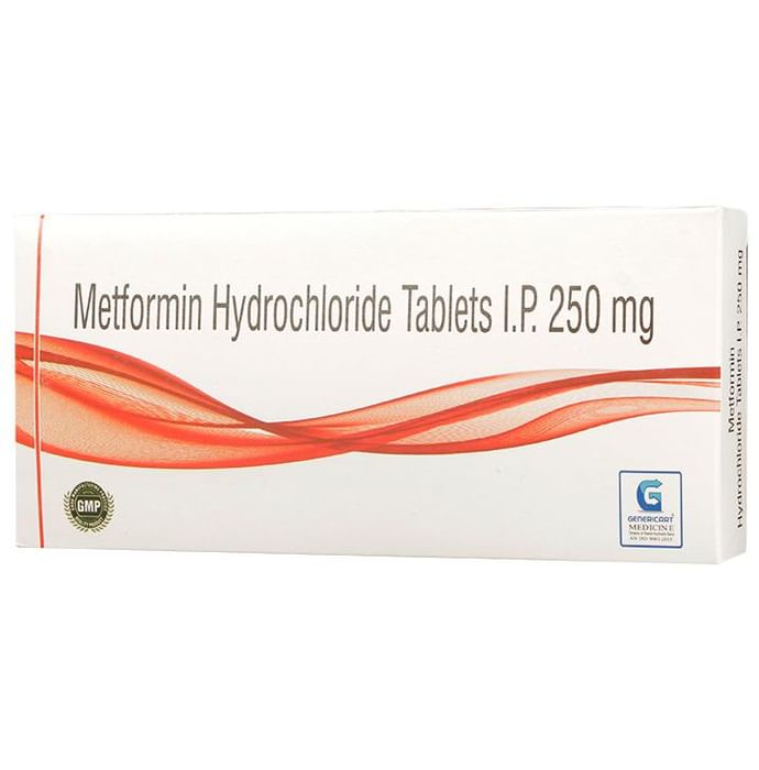 Genericart Metformin Hydrochloride 250mg Tablet