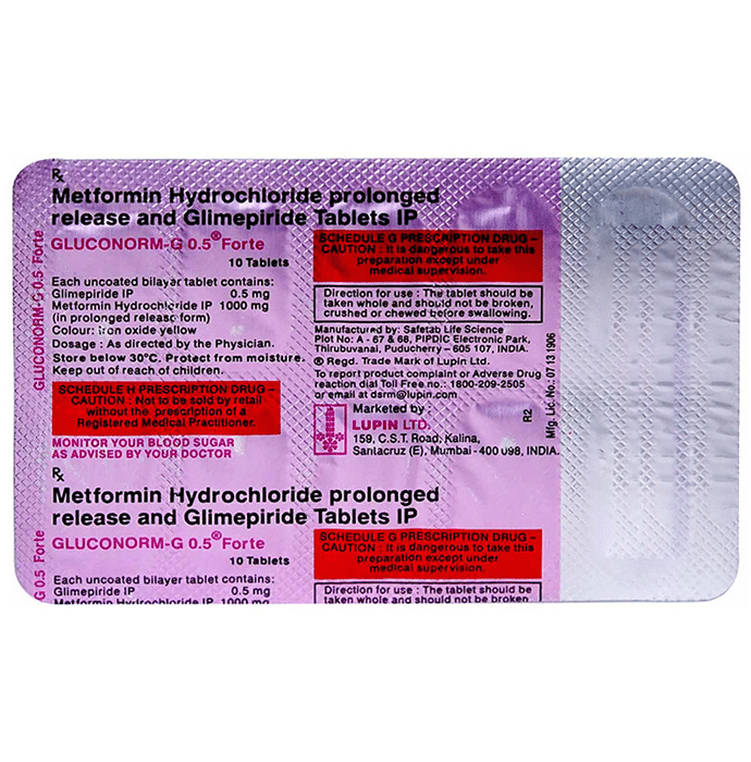 Gluconorm-G 0.5 Forte Tablet PR