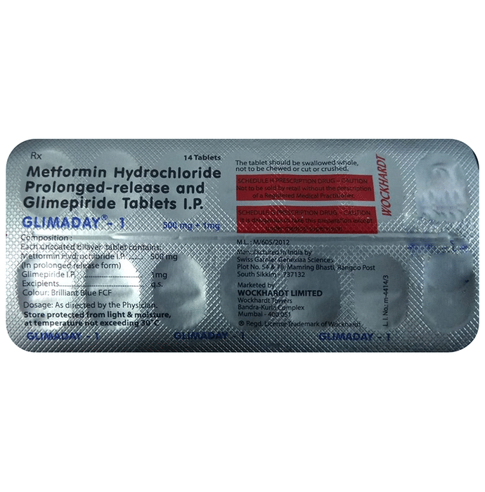 Glimaday 1 Tablet PR
