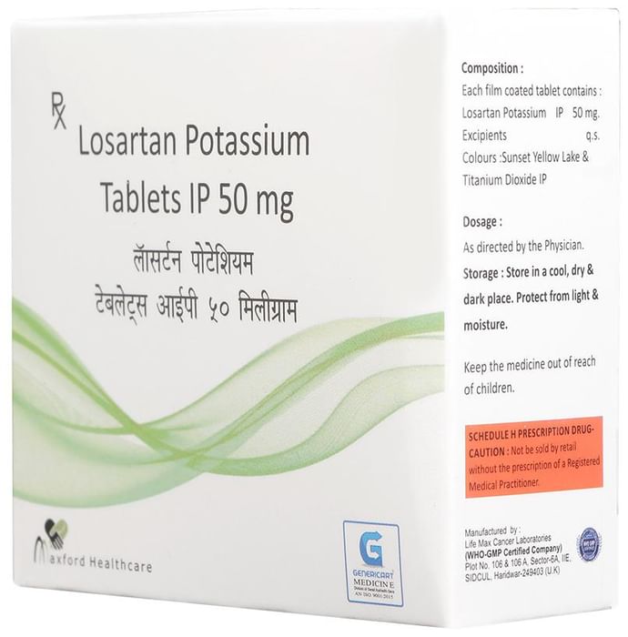 Genericart Losartan Potassium 50mg Tablet