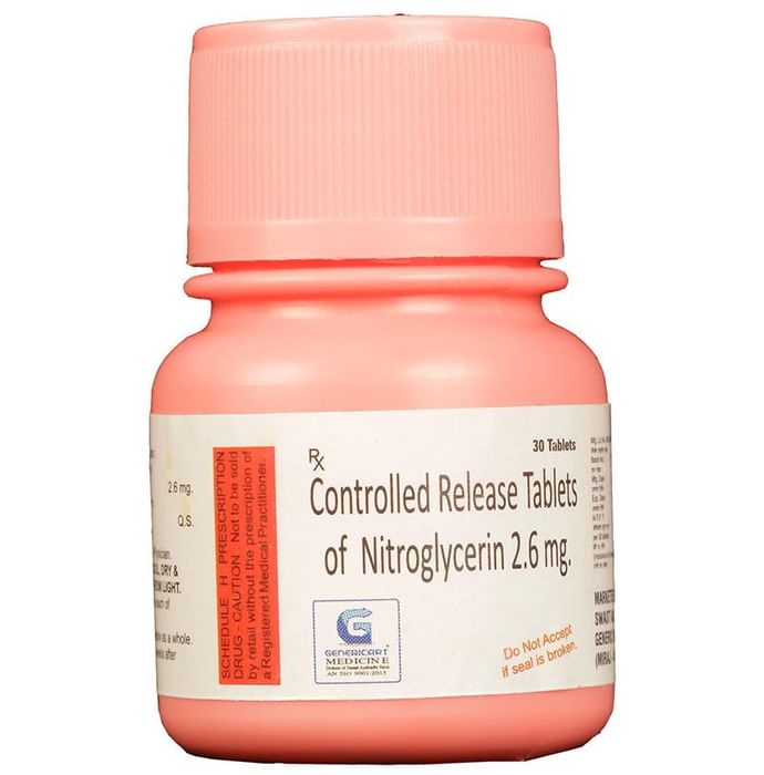Genericart Nitroglycerin 2.6mg Tablet CR