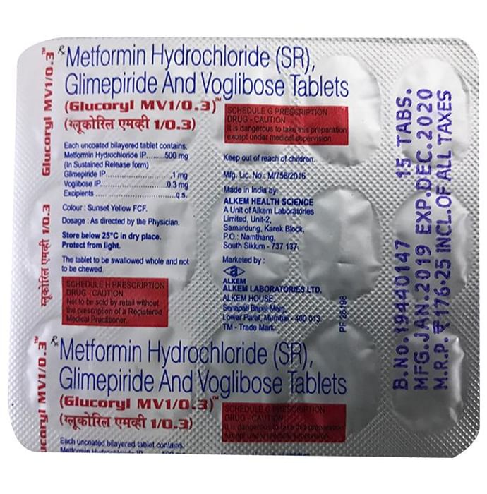 Glucoryl MV1/0.3 Tablet SR