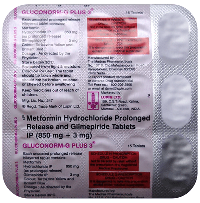 Gluconorm-G Plus 3 Tablet PR