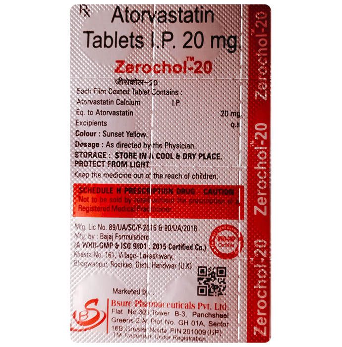 Zerochol 20 Tablet