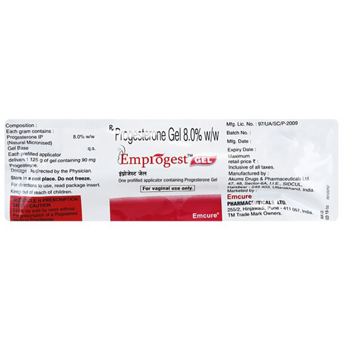 Emprogest 8% Vaginal gel