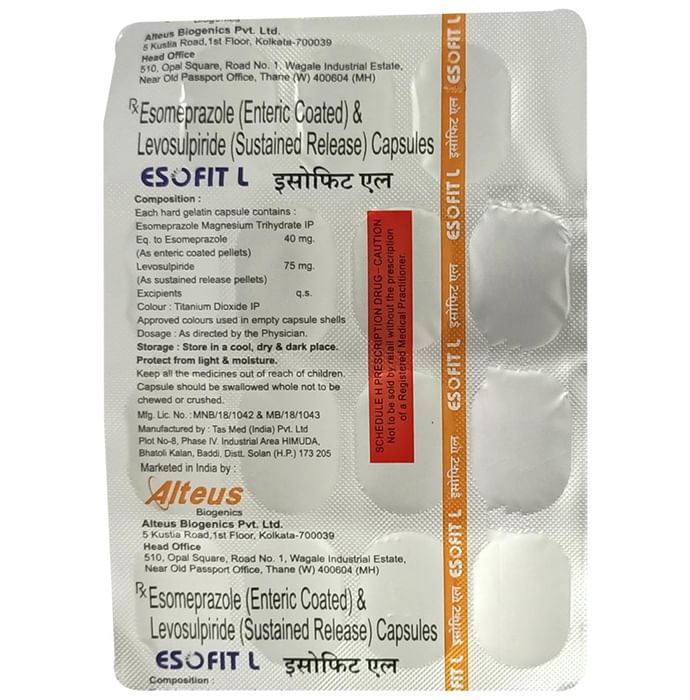 Esofit L 75mg/40mg Capsule
