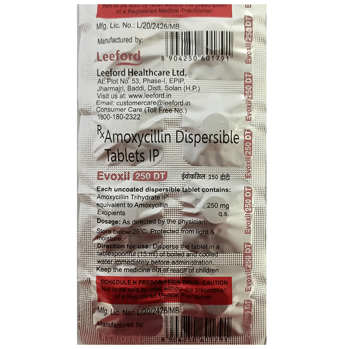 Evoxil 250 DT Tablet
