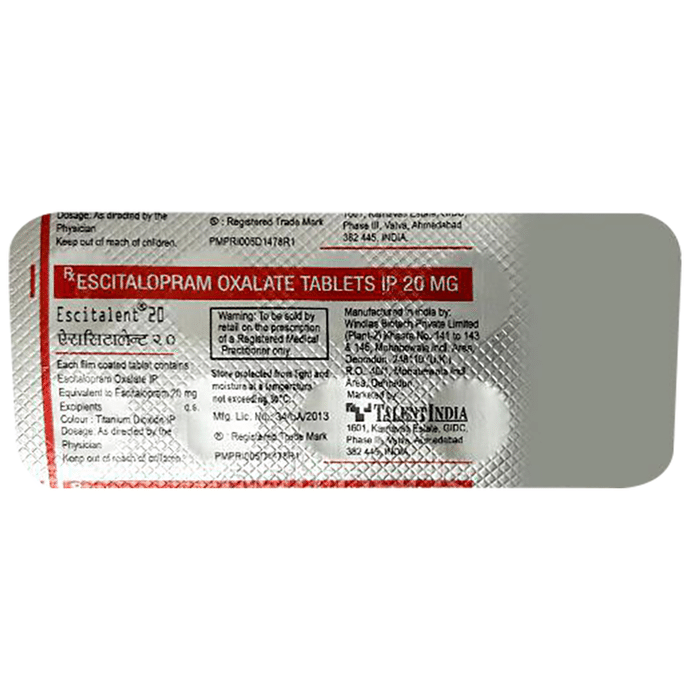 Escitalent 20 Tablet