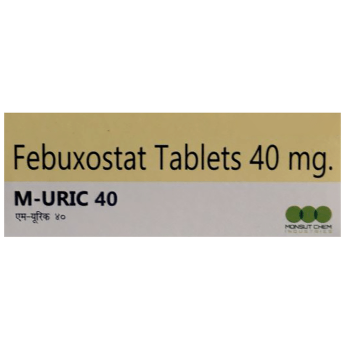 M Uric 40mg Tablet