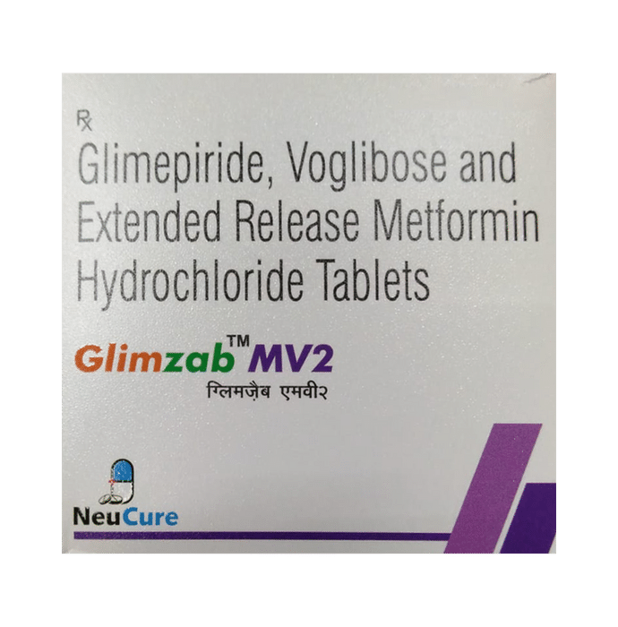 Glimzab MV 2mg/500mg/0.3mg Tablet ER