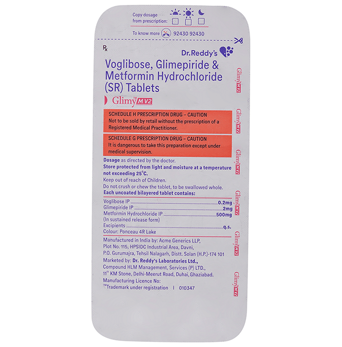 Glimytime MV 2mg/500mg/0.2mg Tablet