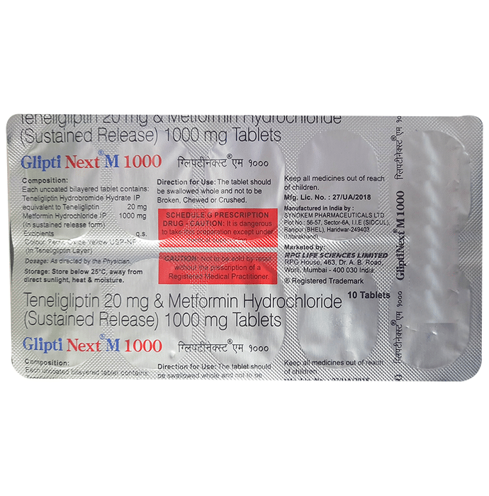 Glipti Next M 1000 Tablet SR