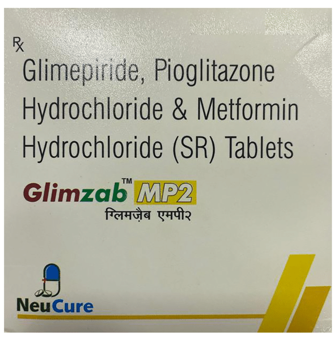 Glimzab MP 2mg/500mg/15mg Tablet