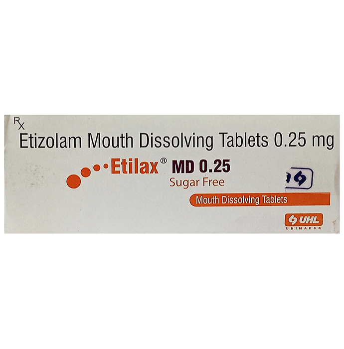 Etilax MD 0.25 Tablet Sugar Free