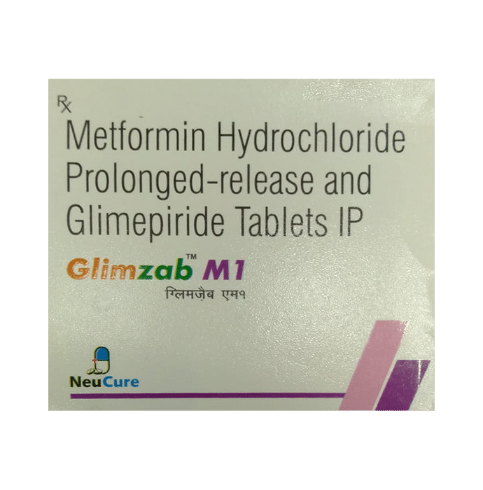 Glimzab M 1mg/500mg Tablet PR