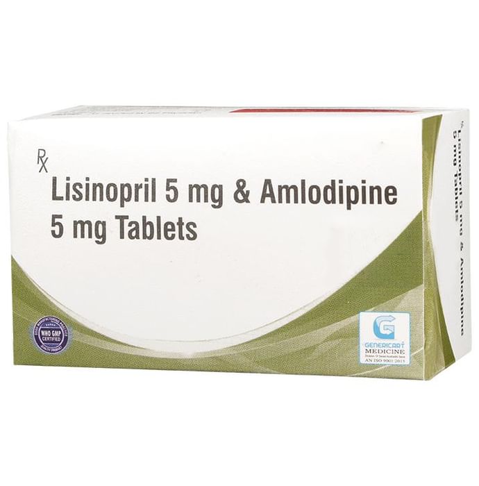Genericart Amlodipine+Lisinopril 5mg/5mg Tablet