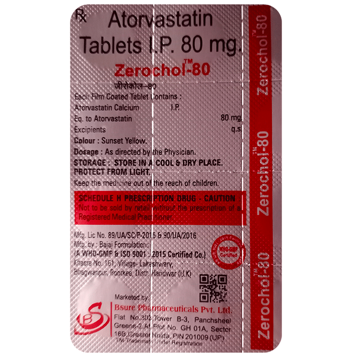 Zerochol 80 Tablet