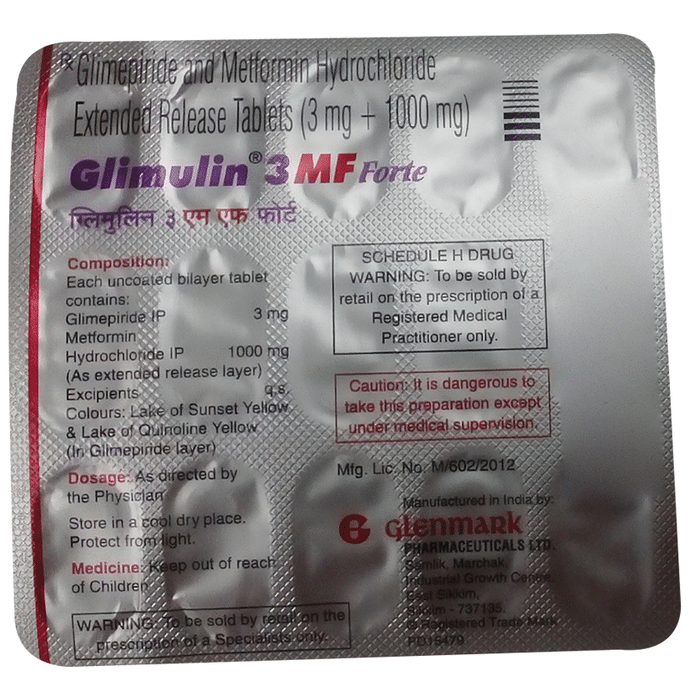 Glimulin 3MF Forte Tablet ER