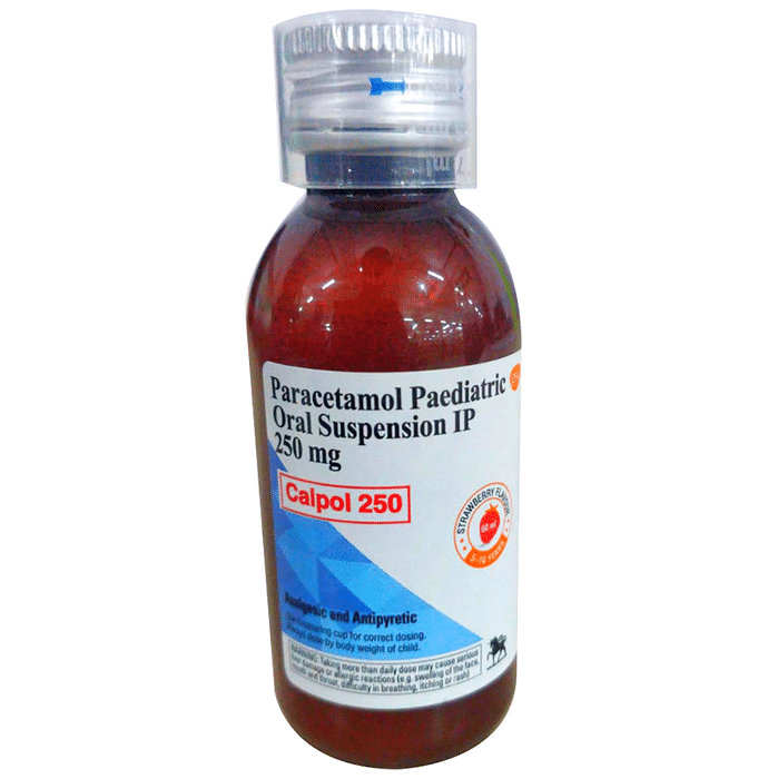 Calpol 250mg Paediatric Oral Suspension Strawberry