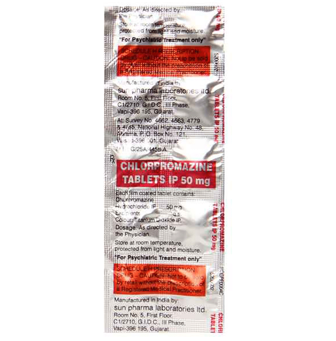 Chlorpromazine 50mg Tablet