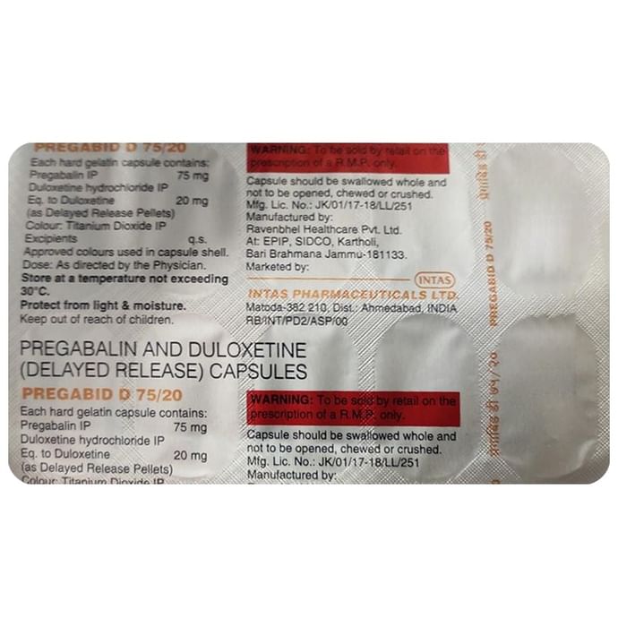 Pregabid D 75/20 Capsule DR