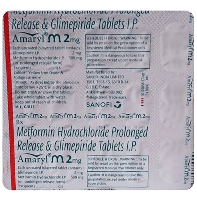 Amaryl M 2mg Tablet PR