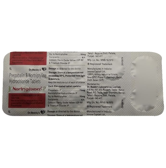 Nortryptomer-P 10mg/75mg Tablet