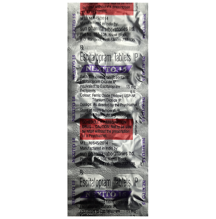 Nexito 15mg Tablet