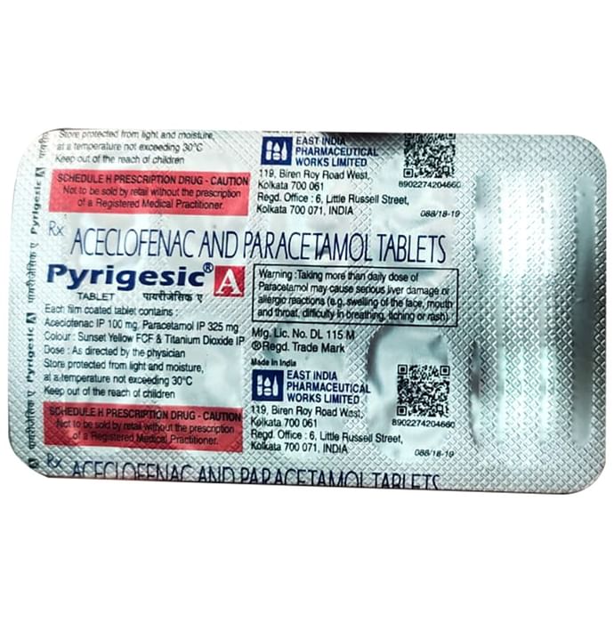 Pyrigesic A 100mg/325mg Tablet