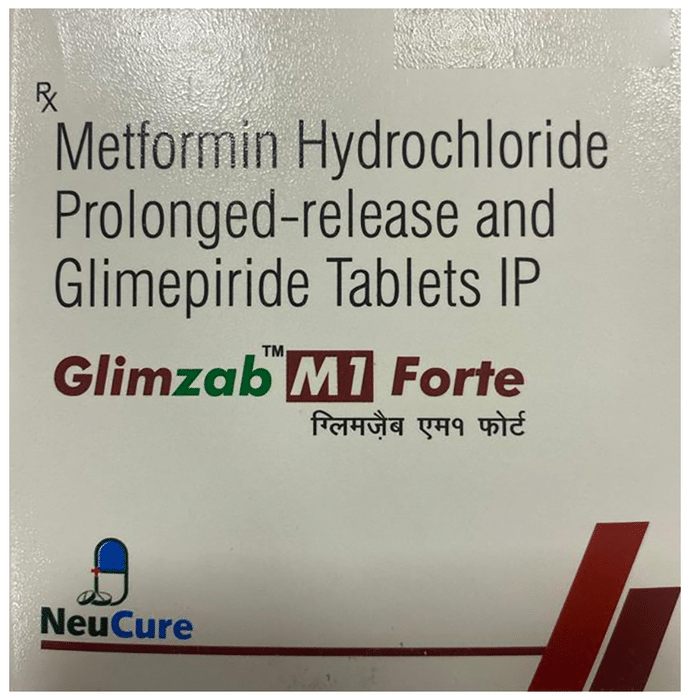 Glimzab M Forte 1mg/1000mg Tablet