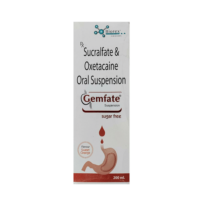 Gemfate Oral Suspension Sweet Orange Sugar Free