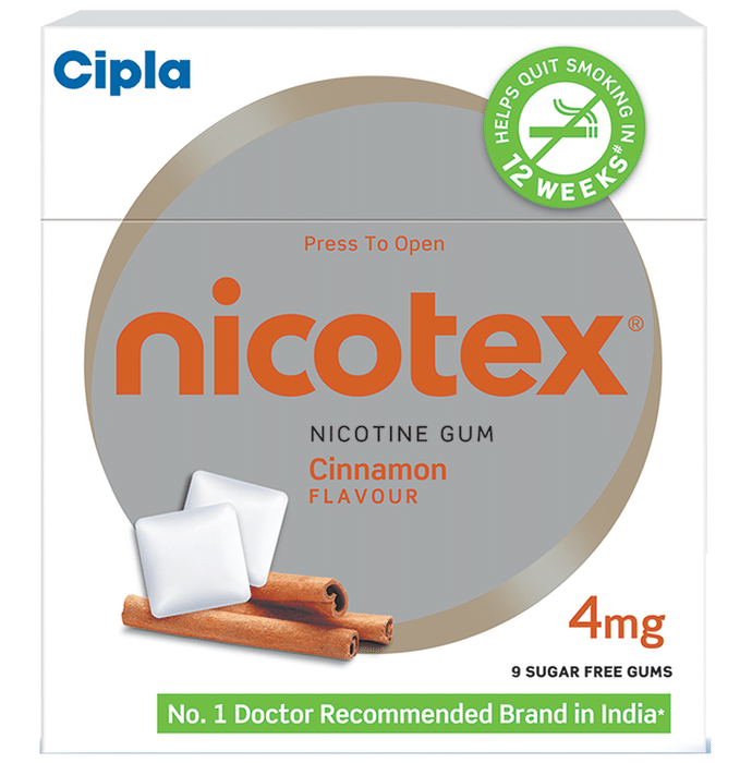 Nicotex 4mg Chewing Gums Cinnamon Sugar Free