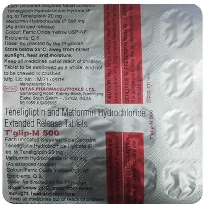 T Glip-M 500 Tablet ER
