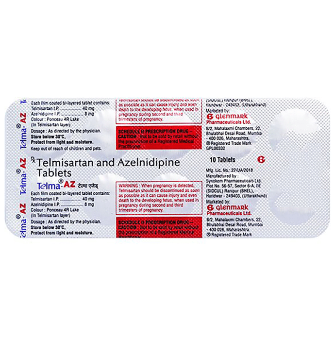 Telma AZ 40mg/8mg Tablet
