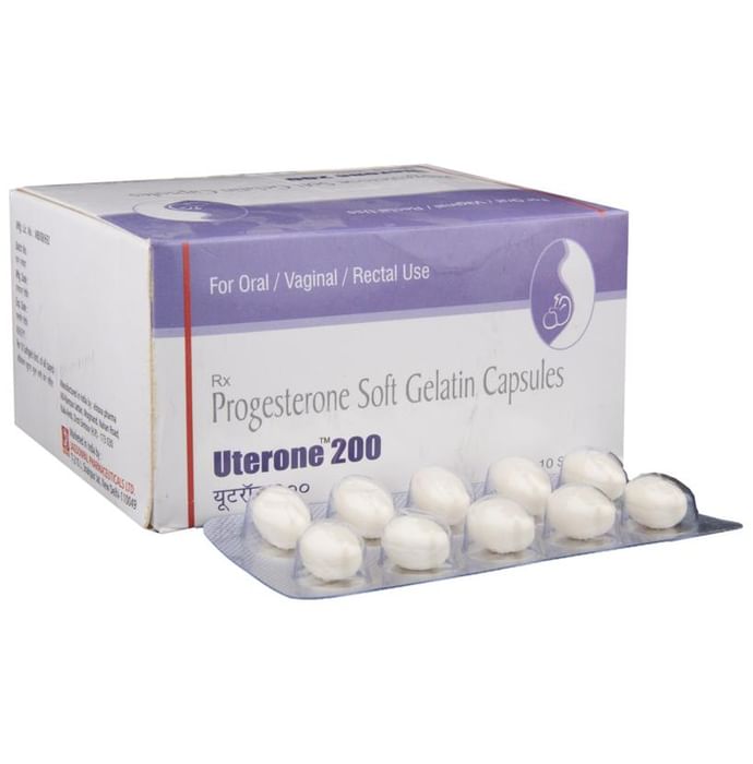 Uterone 200 Soft Gelatin Capsule