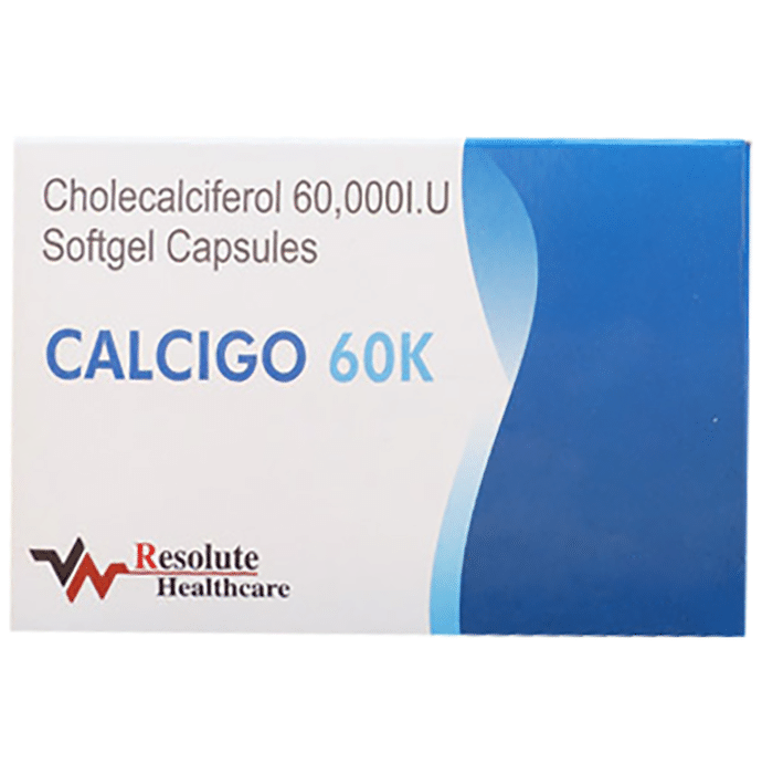 Calcigo 60K Soft Gelatin Capsule