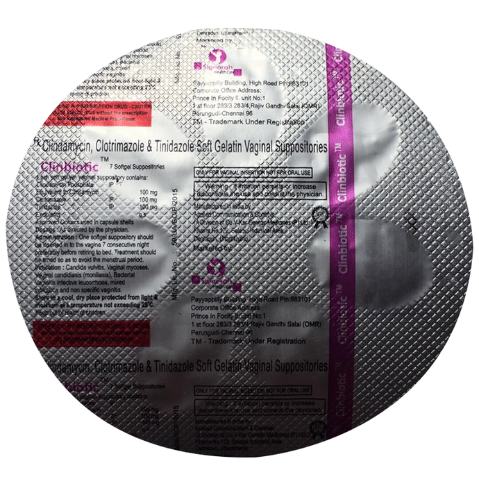 Clinbiotic Soft Gelatin Vaginal Suppositories